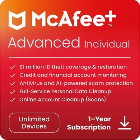 McAfee – Advanced Individual ID Theft Coverage & Internet Security Software
